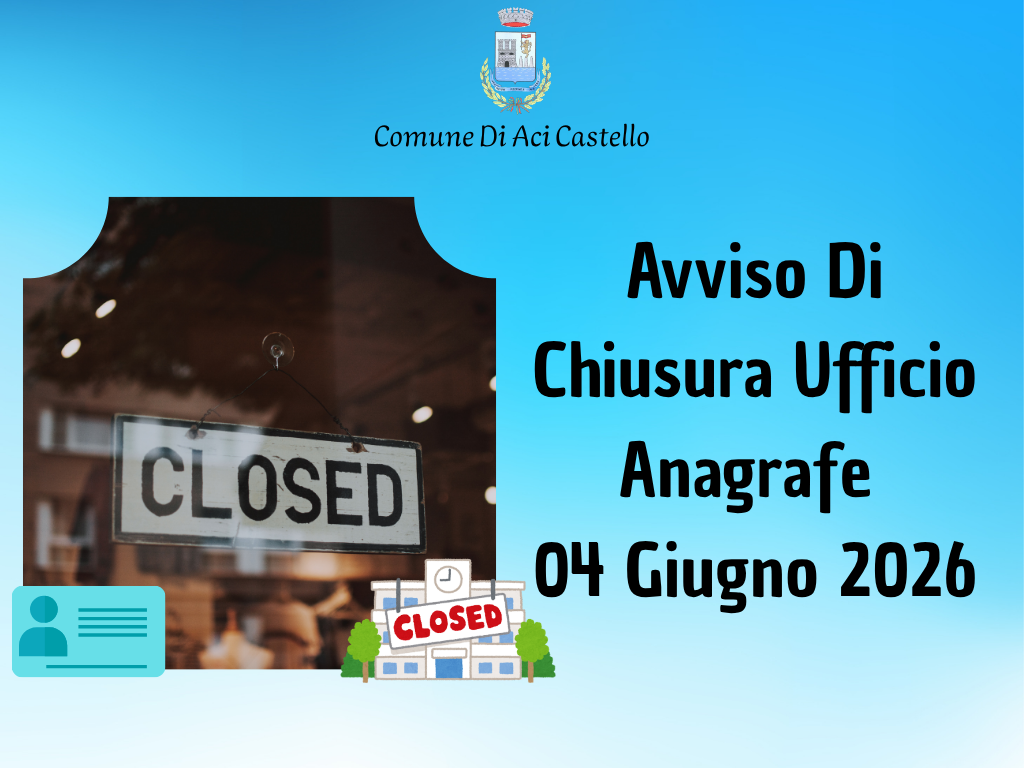 Avviso Di Chiusura Ufficio Anagrafe – 04 Giugno 2026