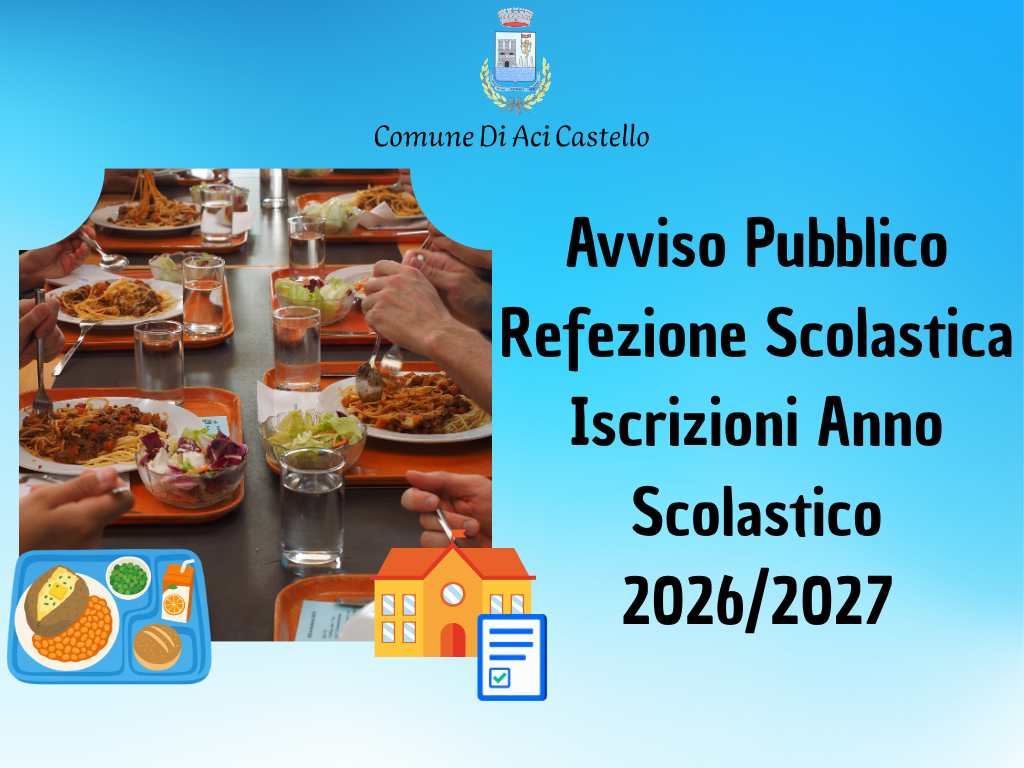 Avviso Pubblico Refezione Scolastica Iscrizioni Anno Scolastico 2026/2027