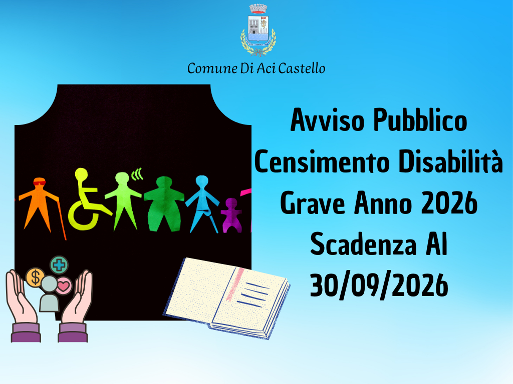 Avviso Pubblico – Censimento Disabilità Grave – Anno 2026 – Scadenza Al 30/09/2026